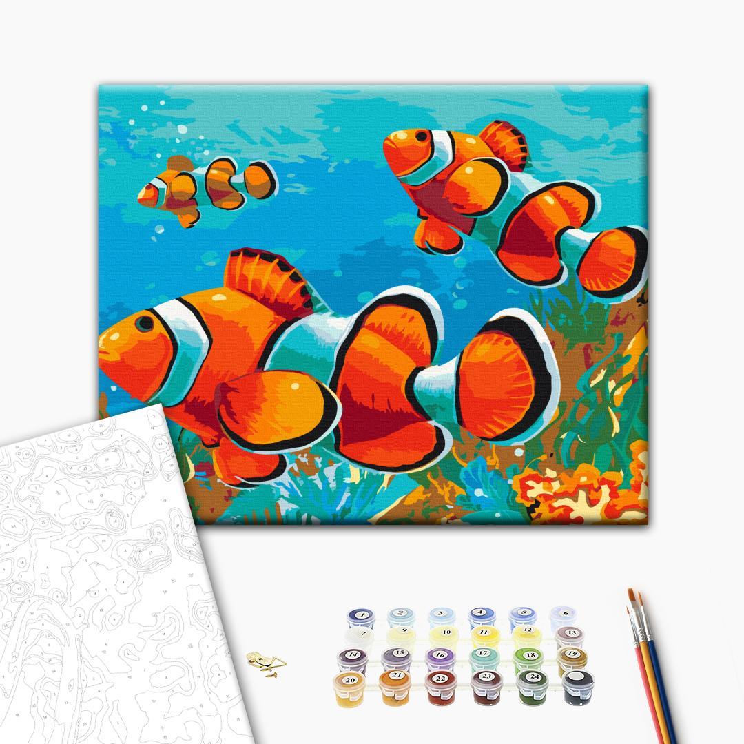 Malen nach Zahlen - Gold Fishes