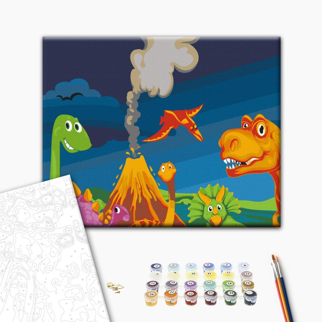 Malen nach Zahlen - Dinosaur World