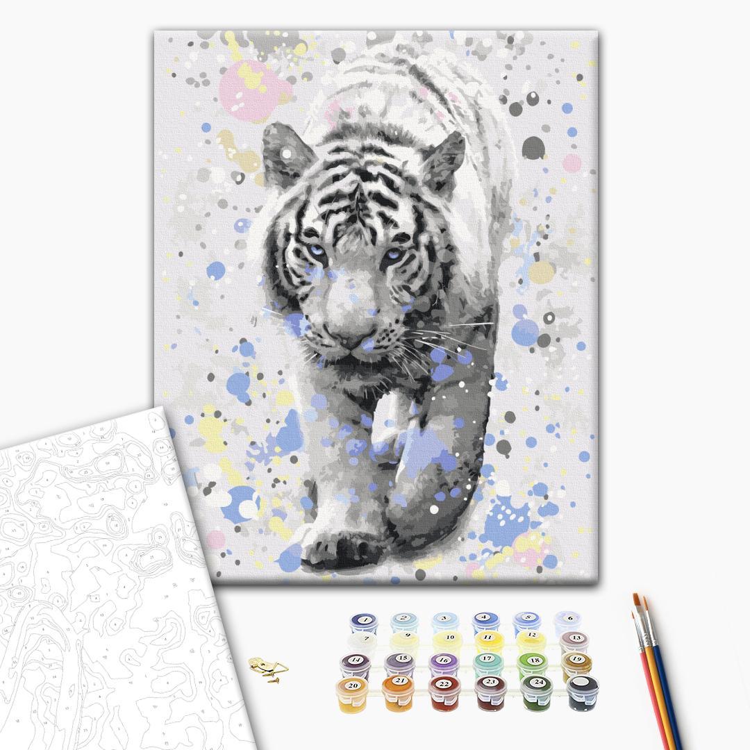 Malen nach Zahlen - White Tiger