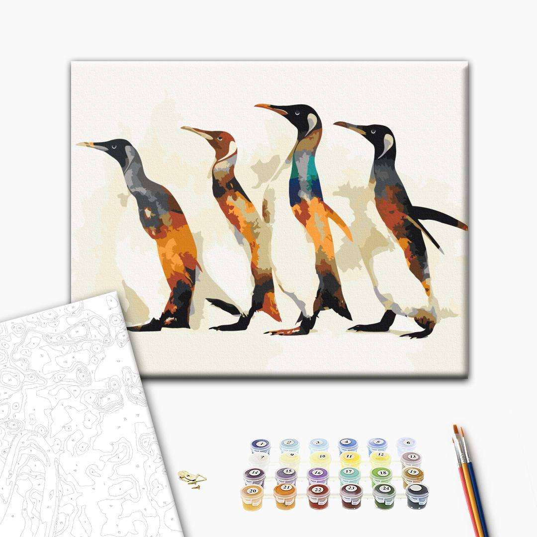 Malen nach Zahlen - Penguin Family