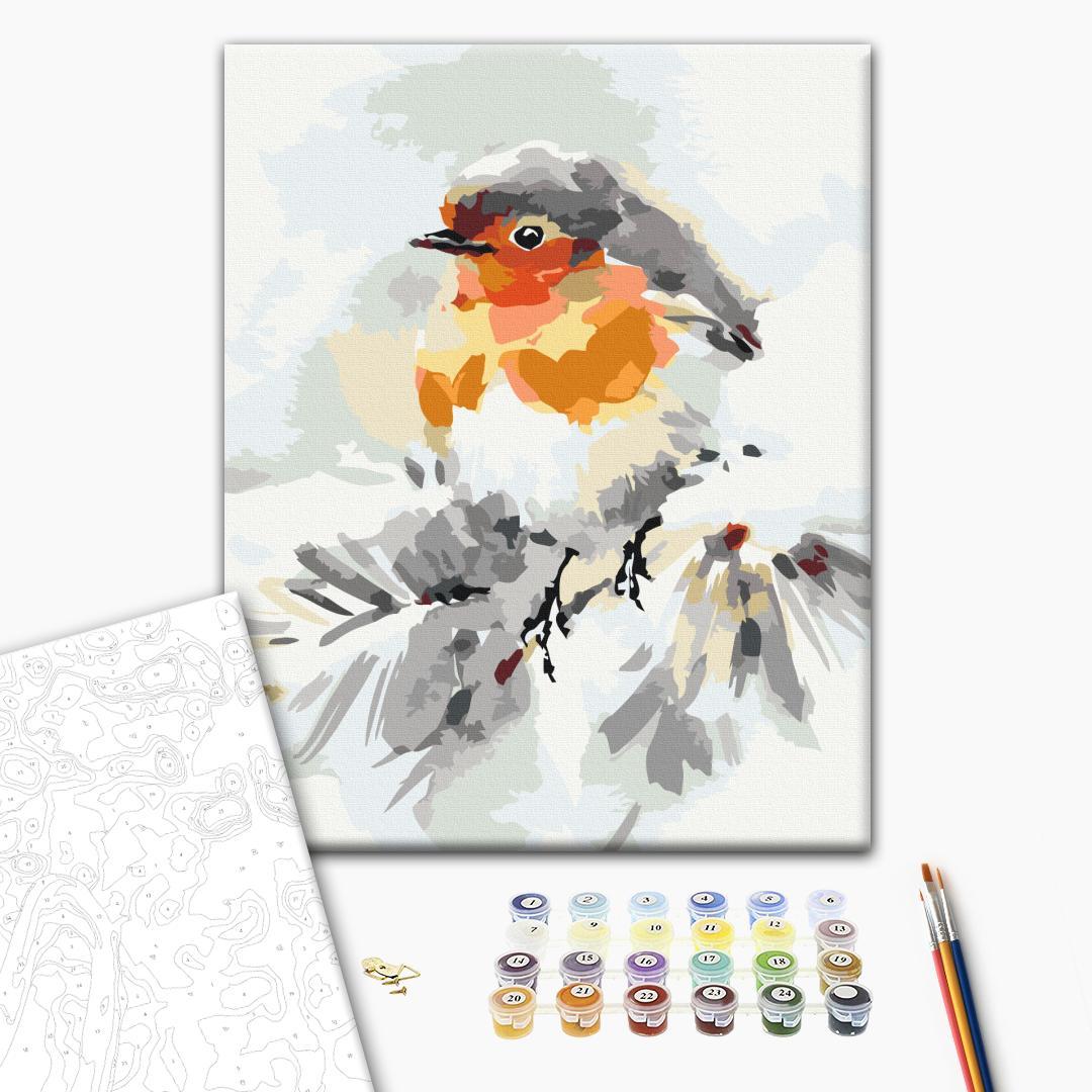 Malen nach Zahlen - Bird on the Christmas Tree