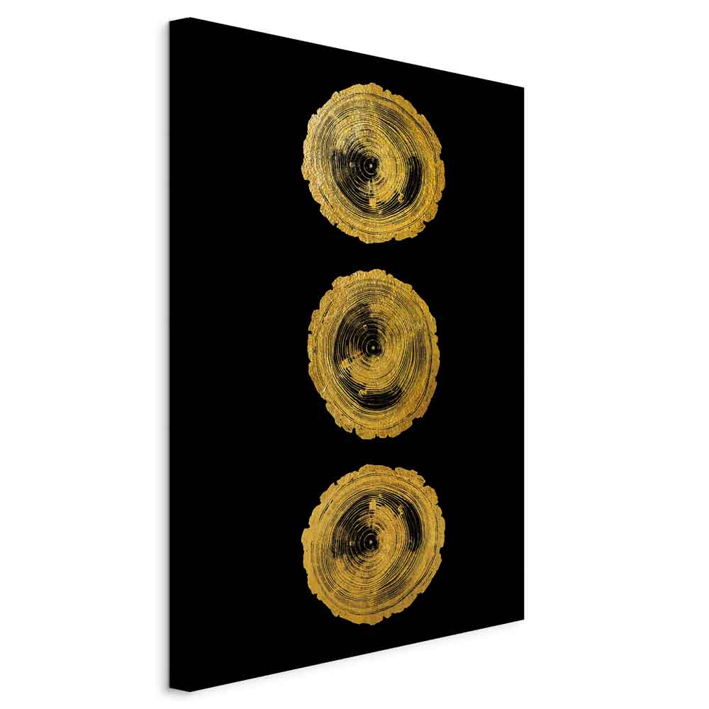 Leinwandbild - Golden Knots (1 Part) Vertical