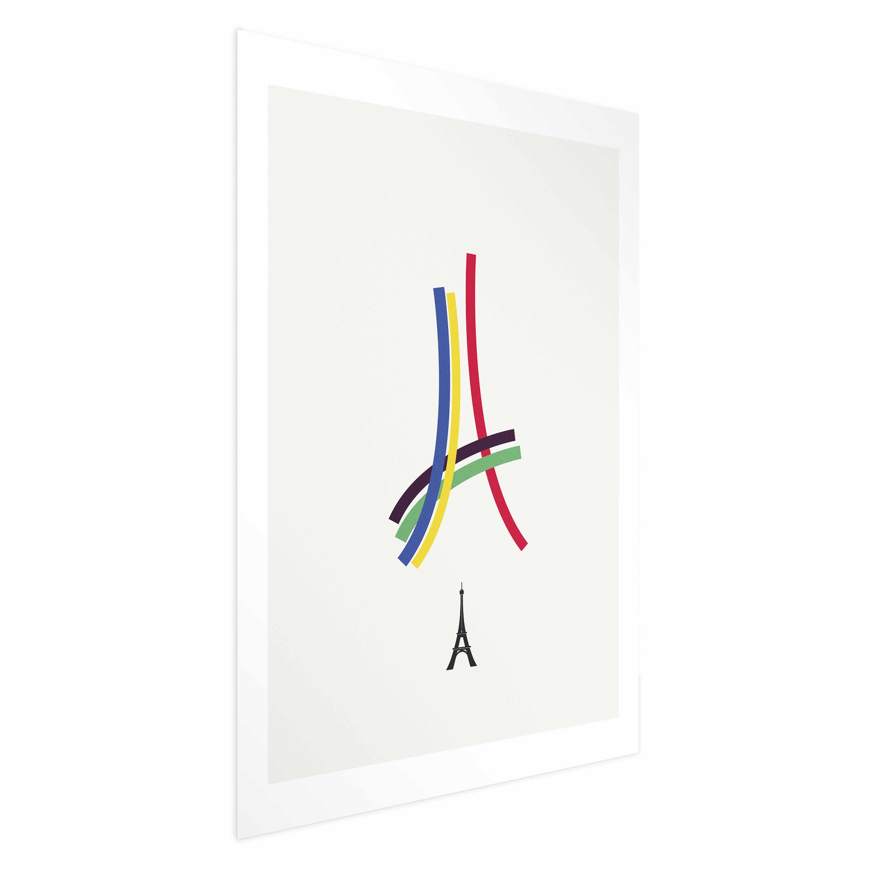 Poster - Eiffel Tower - Colored Graphic - Abstraction
