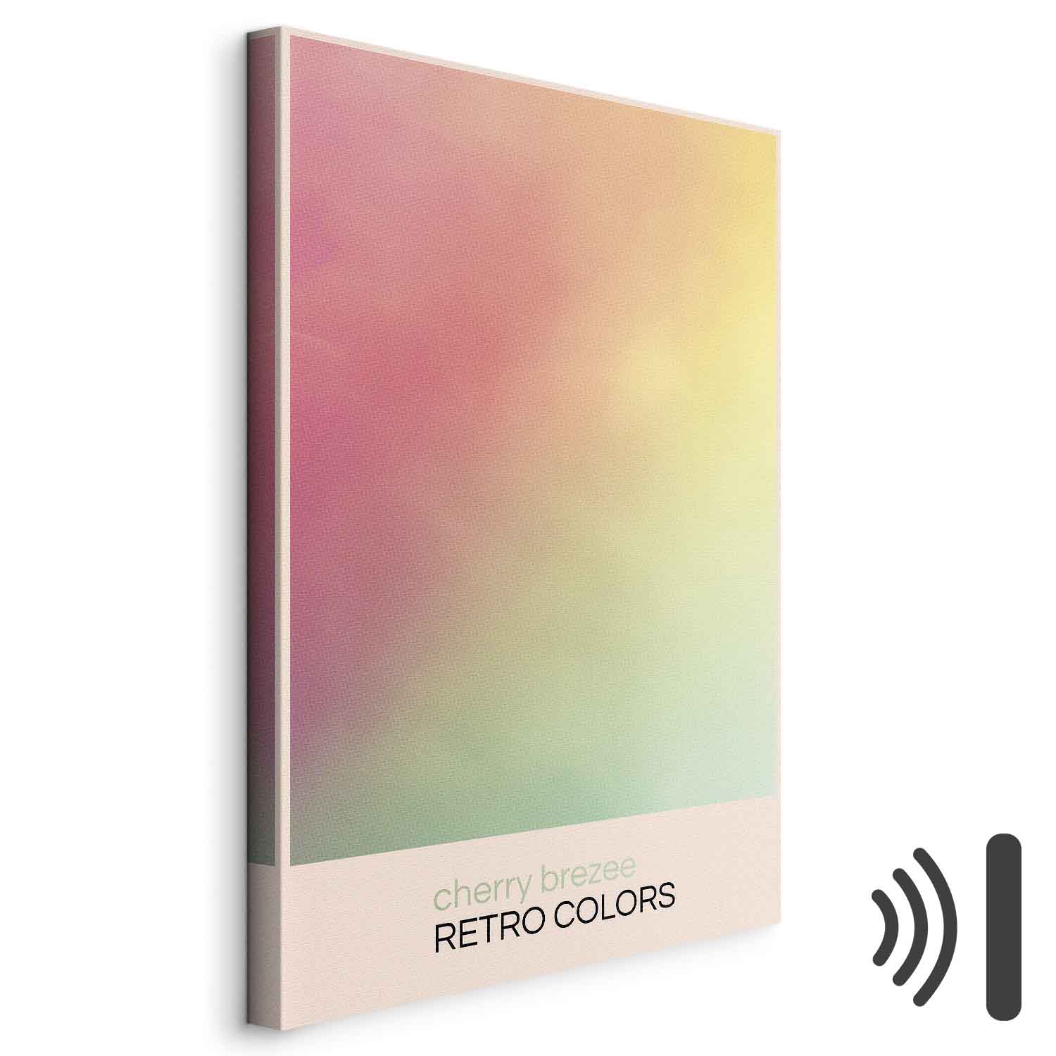 Leinwandbild - Cherry Breeze - Pastel Gradient in Delicate Retro Colors