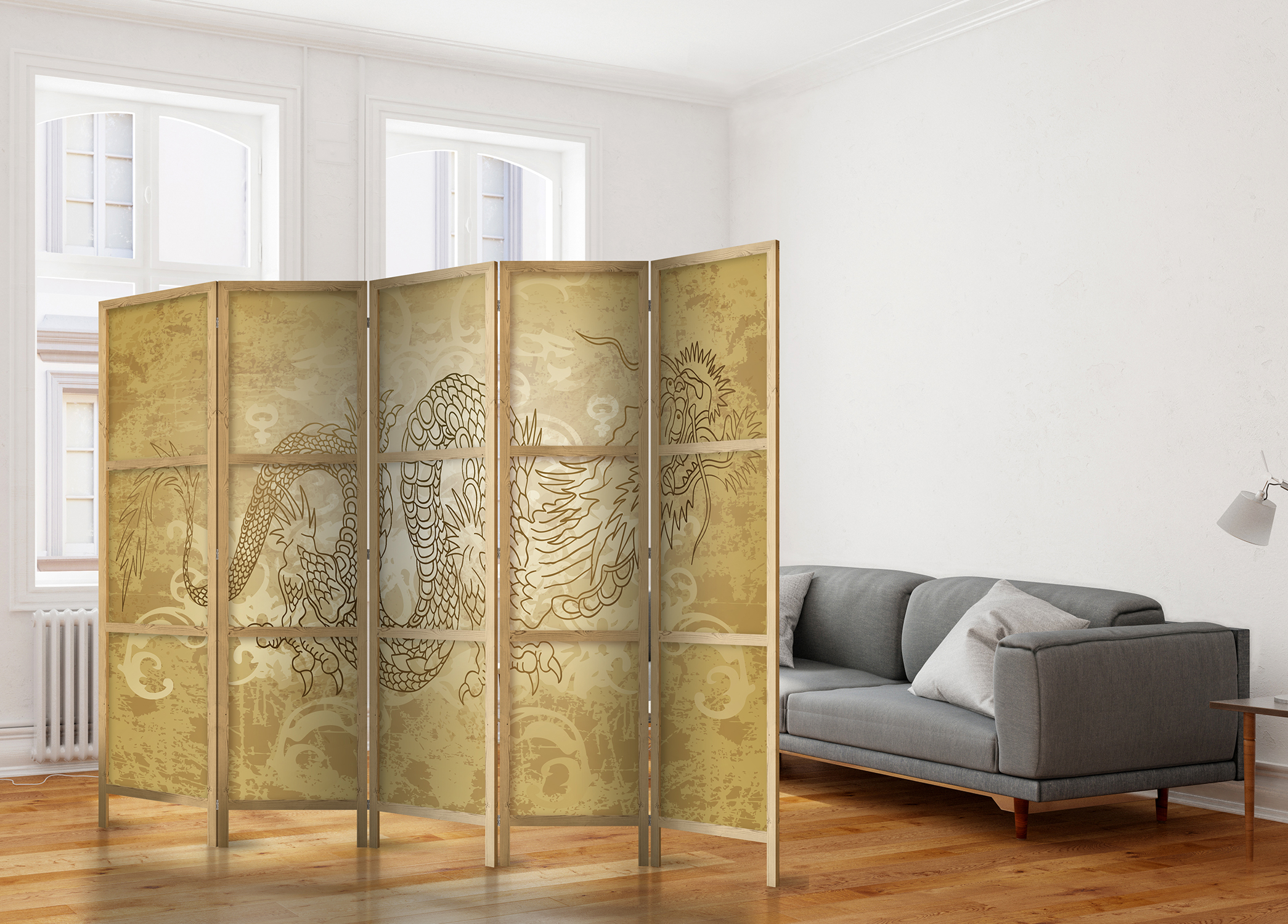 Japanischer Paravent - Style: Dragon II