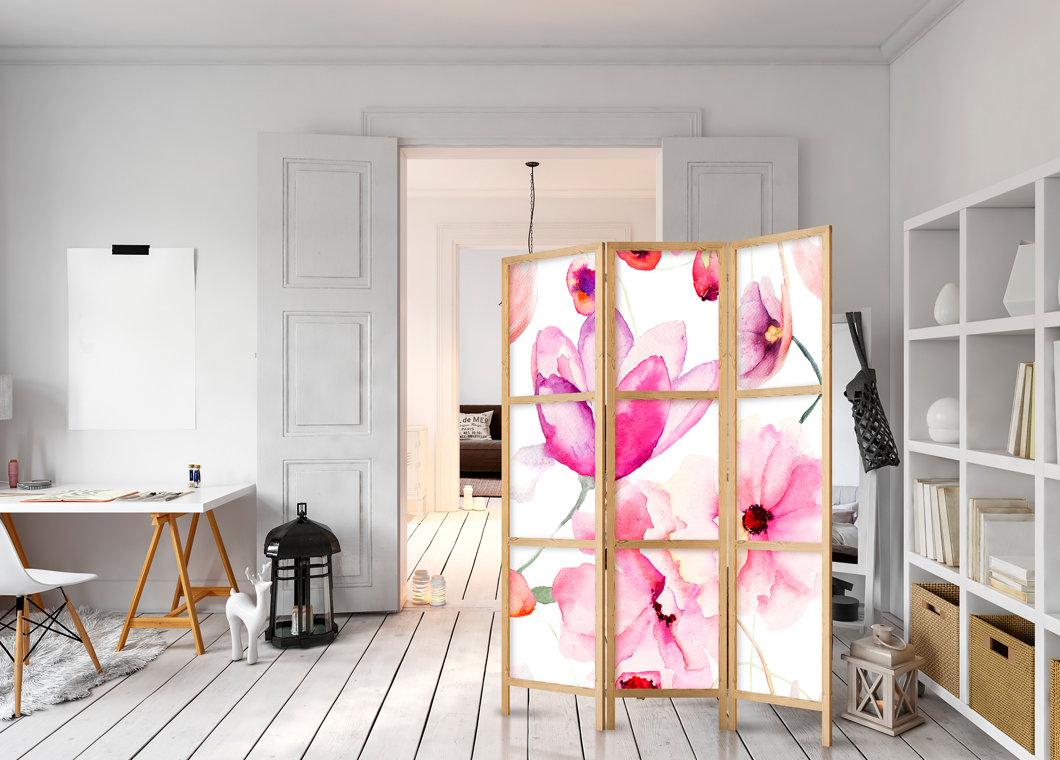 Japanischer Paravent - Floral Bliss I