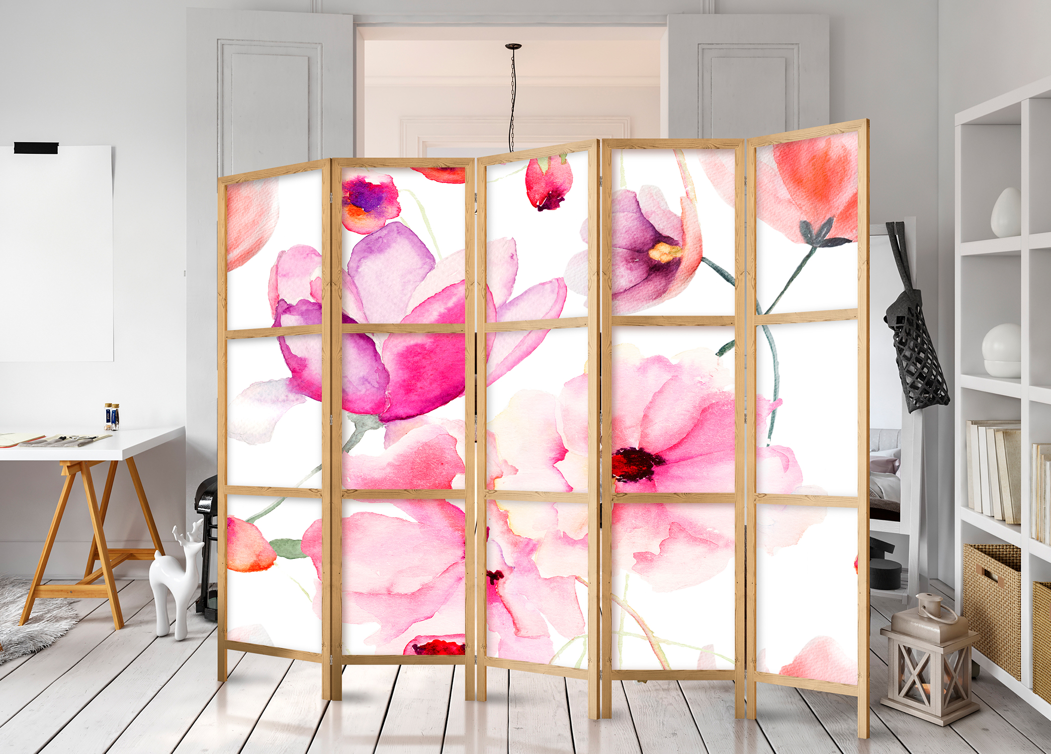 Japanischer Paravent - Floral Bliss II