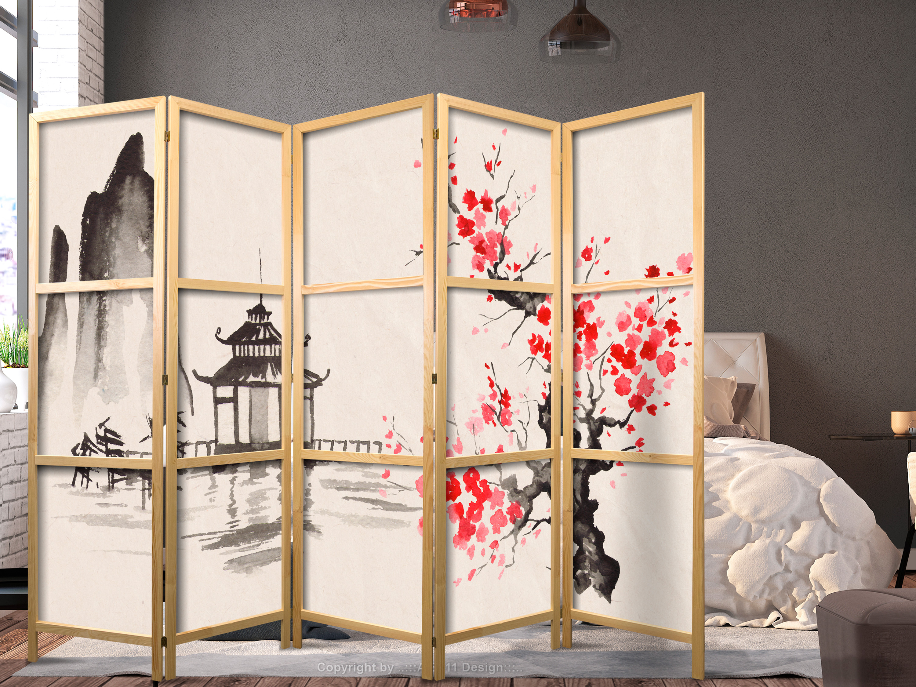 Japanischer Paravent - Mystical Calm