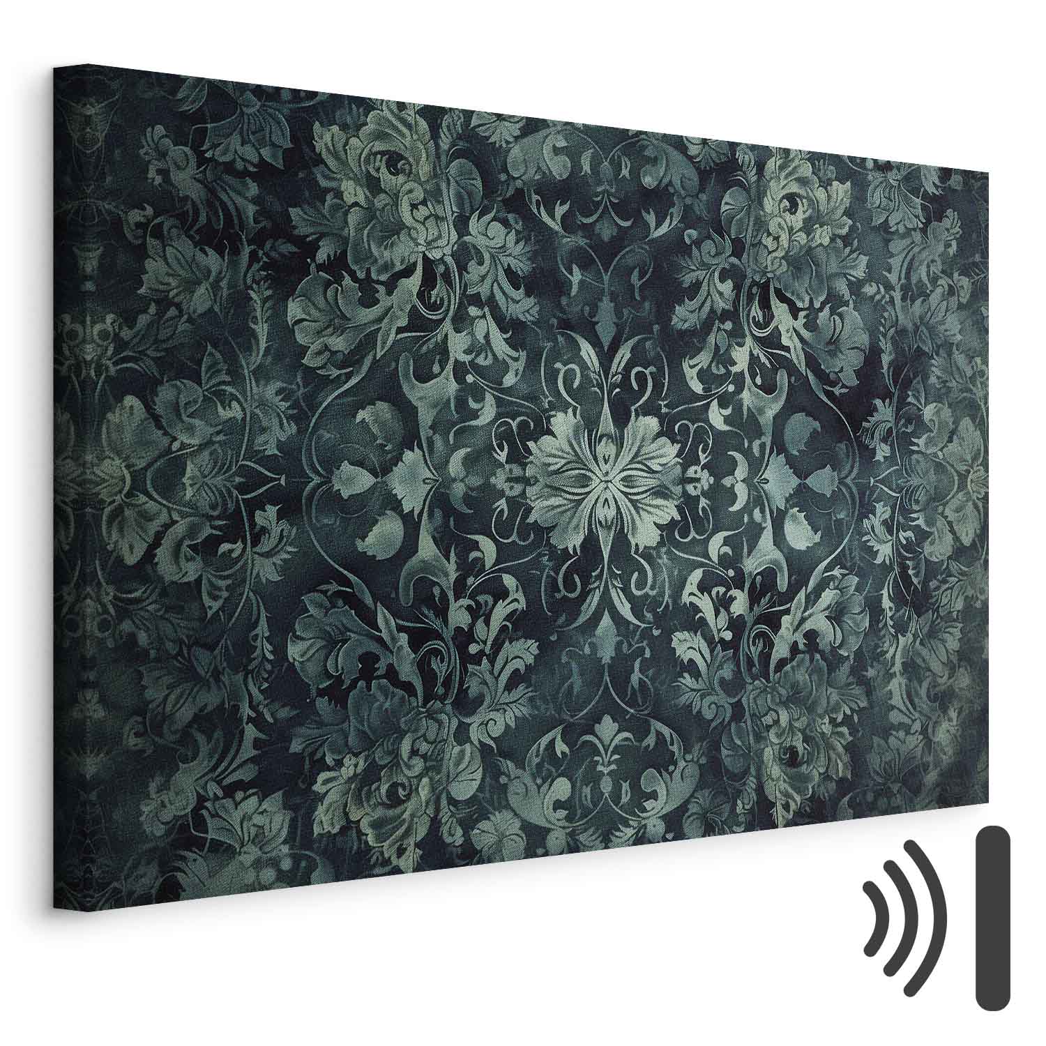 Leinwandbild - Oriental Pattern Carpet: Emerald Ornaments and Worn Patterns